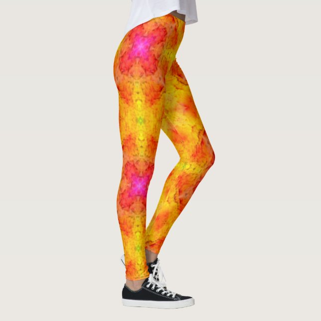 Legging Caneleiras amarelas & cor-de-rosa (Direita)