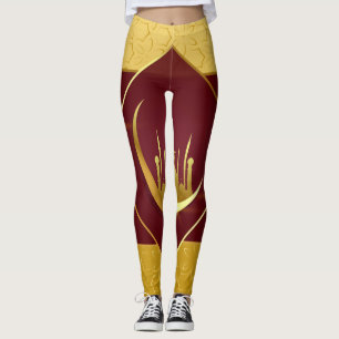 Legging Caneleiras amarelas de Borgonha