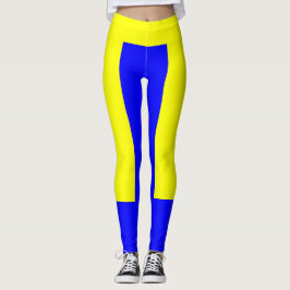 Legging Caneleiras amarelas e azuis