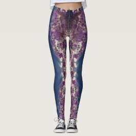 Legging Caneleiras Amethyst do caleidoscópio com fases da