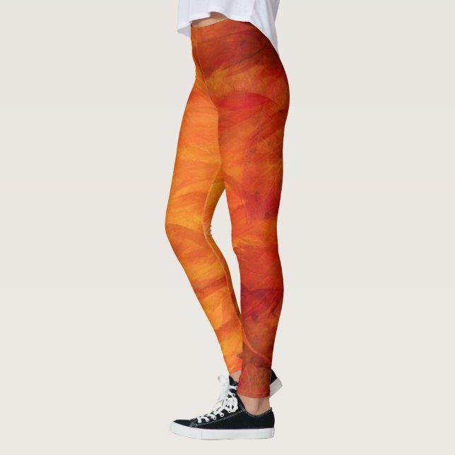 Legging Caneleiras artísticas das folhas de outono (Esquerda)