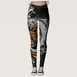 Legging Caneleiras asiáticas projetadas do dragão