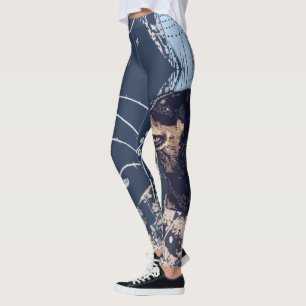 Legging Caneleiras australianas do cão do gado impressas