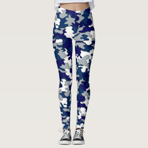Legging Caneleiras azuis & cinzentas de Camo