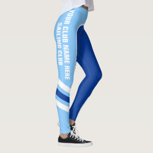 Legging Caneleiras azuis Customisable da banda lateral