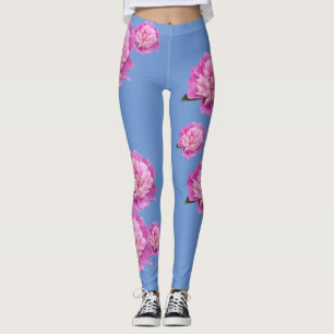 Legging Caneleiras azuis da pervinca com design