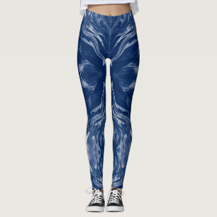 Legging Caneleiras azuis e de prata de Dallas
