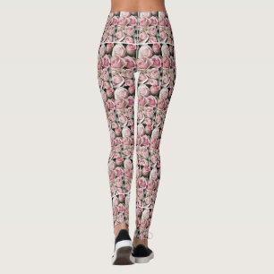 Legging Caneleiras bonitas do rosa do rosa