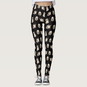 Legging Caneleiras bonito do impressão do Pug