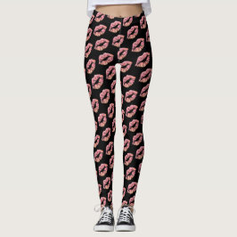Legging Caneleiras bonito dos lábios