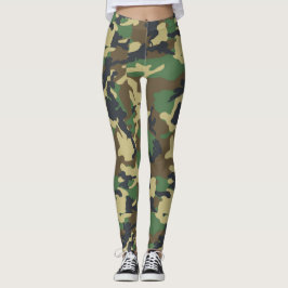 Legging Caneleiras bonitos da camuflagem