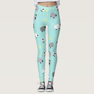 Legging Caneleiras bonitos sonolentos das caneleiras dos