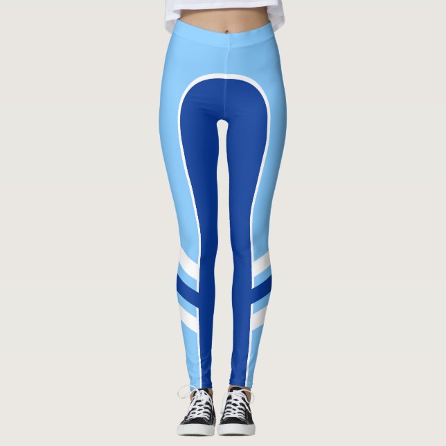 Legging Caneleiras brilhantes 2 da banda lateral da cor (Frente)