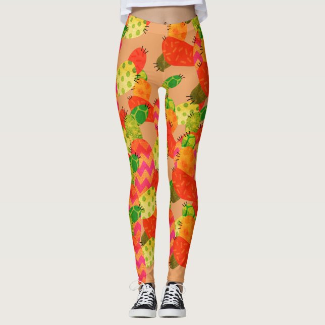 Legging Caneleiras brilhantes do cacto (Frente)
