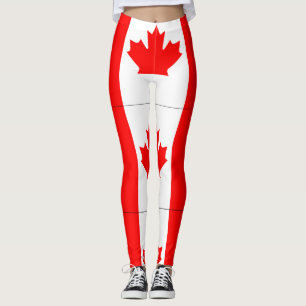 Legging Caneleiras canadenses da bandeira