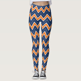 Legging Caneleiras castanhas-aloiradas de Chevron