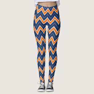 Legging Caneleiras castanhas-aloiradas de Chevron