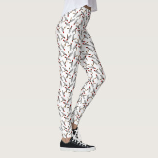 Legging Caneleiras cinzentas do papagaio das cinzas