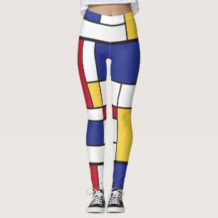 Legging Caneleiras coloridas de Piet Mondrian dos Arty
