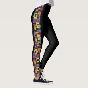 Legging Caneleiras coloridas do teste padrão da edredão