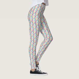 Legging Caneleiras coloridas do teste padrão do boho da
