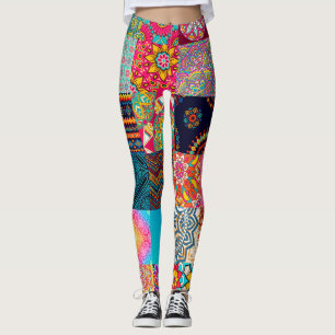 Legging Caneleiras coloridas dos retalhos africanos do