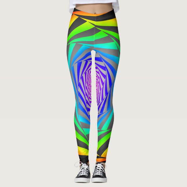 Legging caneleiras coloridas loucas (Frente)