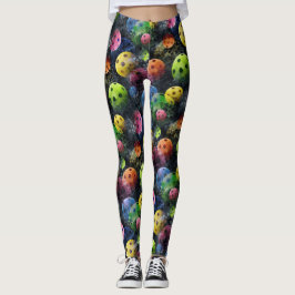 Legging Caneleiras coloridos de Pickleballs