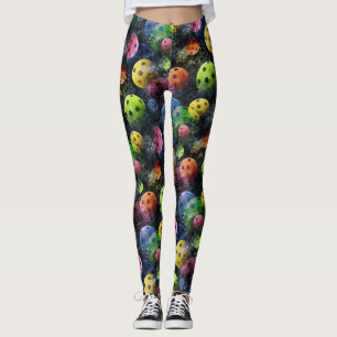 Legging Caneleiras coloridos de Pickleballs