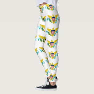 Legging Caneleiras com a bandeira de Virgin Islands, EUA