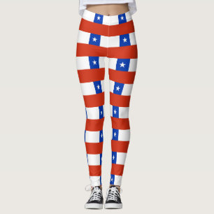 Legging Caneleiras com a bandeira do Chile