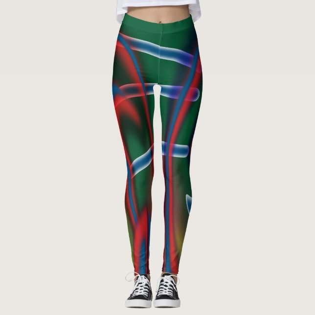 Legging Caneleiras com arte abstracta (Frente)