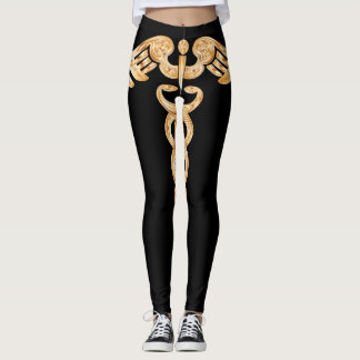 Legging Caneleiras com design do caduceus
