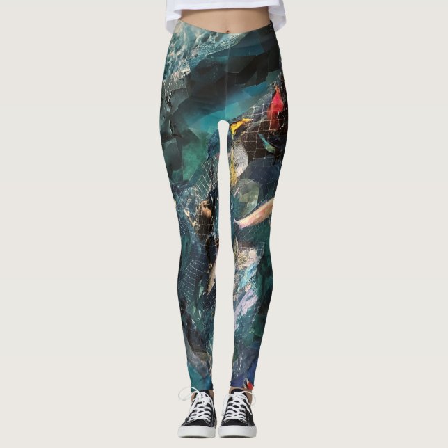 Legging Caneleiras com rede de pesca (Frente)
