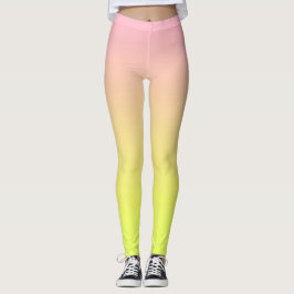 Legging Caneleiras cor-de-rosa & amarelas