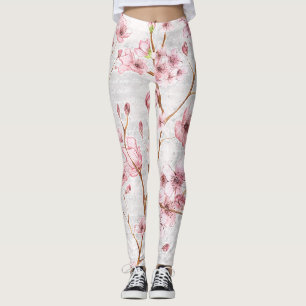 Legging Caneleiras cor-de-rosa da flor de cerejeira