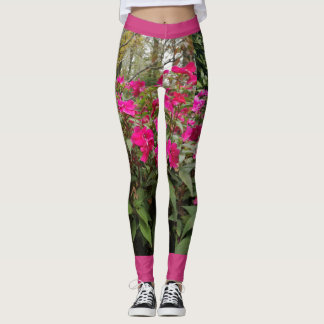 Legging Caneleiras cor-de-rosa do jardim
