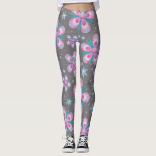 Legging Caneleiras cor-de-rosa lunáticas da ioga da