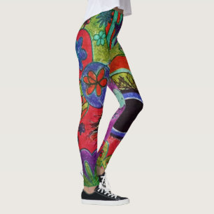 Legging Caneleiras da arte de LuckyPen