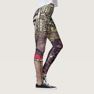Legging Caneleiras da arte de LuckyPen