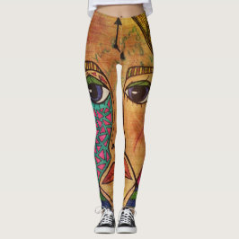 Legging Caneleiras da arte de LuckyPen