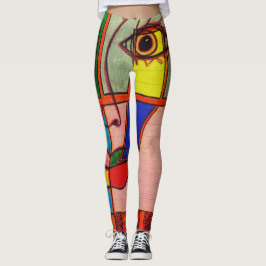 Legging Caneleiras da arte de LuckyPen