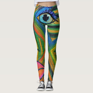 Legging Caneleiras da arte de LuckyPen