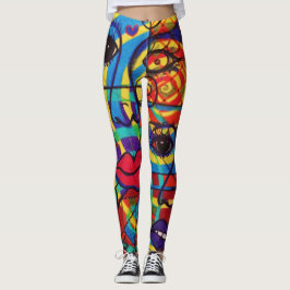 Legging Caneleiras da arte de LuckyPen