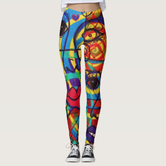 Legging Caneleiras da arte de LuckyPen