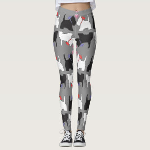 Legging Caneleiras da arte do cão de Westie