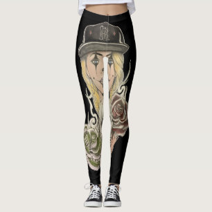 Legging Caneleiras da arte do Chicano
