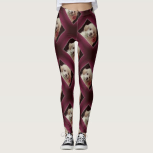 Legging Caneleiras da arte do filhote de cachorro da