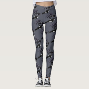 Legging Caneleiras da baleia da orca das caneleiras da