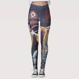 Legging Caneleiras da banda desenhada